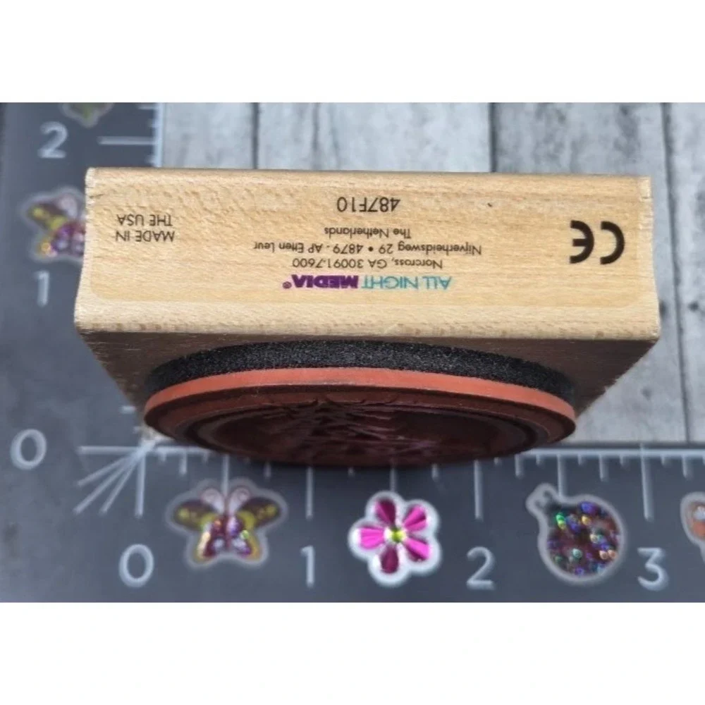 All Night Media Christmas Tree The Netherlands 487F10 Rubber Stamp Wood #Q32